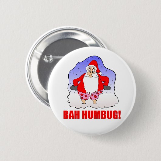 Bah Humbug Button (Voorkant /achterkant)