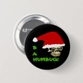 BAH, HUMBUG. Button met kersttaart (Voorkant /achterkant)