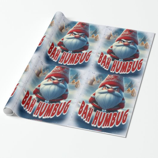BAH HUMBUG CADEAUPAPIER (Uitgerold)