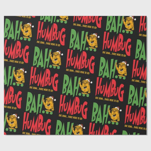 Bah humbug!! cadeaupapier (Vlak)