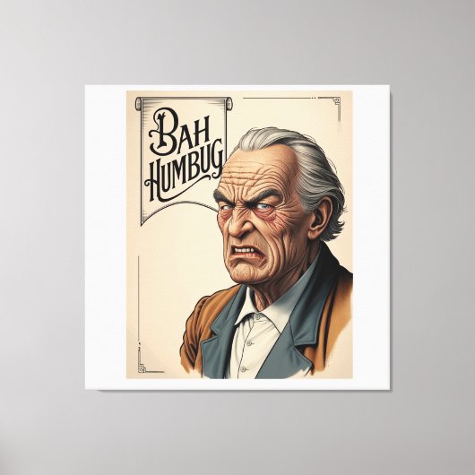 Bah Humbug! Canvas Afdruk (Voorkant)