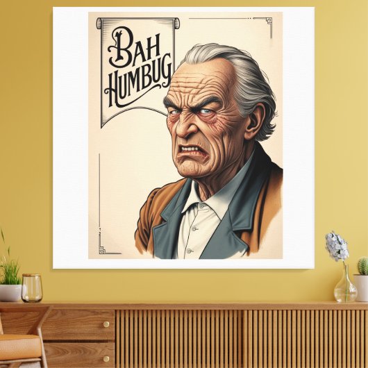 Bah Humbug! Canvas Afdruk (Insitu (Woonkamer))