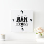 BAH HUMBUG CLOCK VIERKANTE KLOK (Huis)