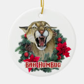 Bah Humbug Cougar Keramisch Ornament (Voorkant)