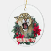 Bah Humbug Cougar Keramisch Ornament (Links)