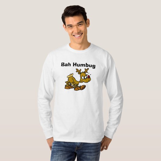 Bah Humbug Cranky Kerstmis T-shirt (Voorkant volledig)