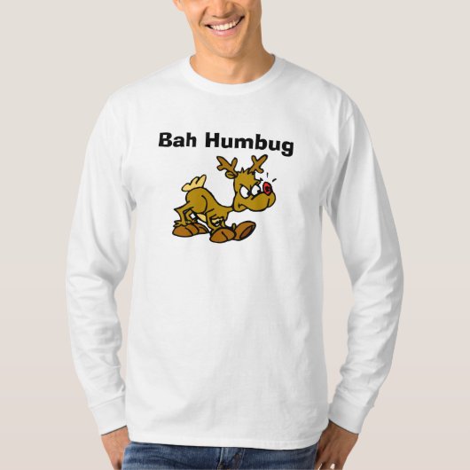 Bah Humbug Cranky Kerstmis T-shirt (Voorkant)