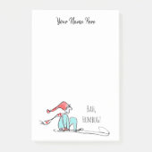 Bah Humbug Cute Grouchy Kerstmis Elf Hand-Drawn Post-it® Notes (Voorkant)