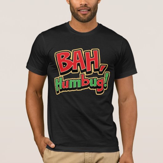 Bah Humbug Dark T-Shirt (Voorkant)