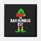 Bah Humbug Elf Matching Family Kerstmis Magneet (Voorkant)