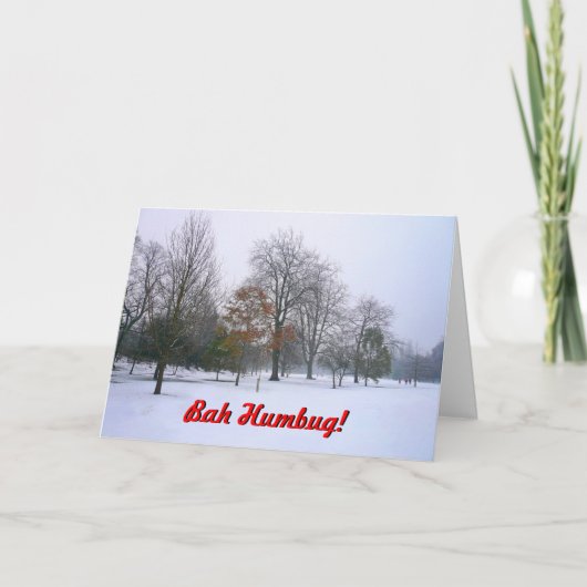 Bah Humbug! Feestdagen Kaart (Voorkant)