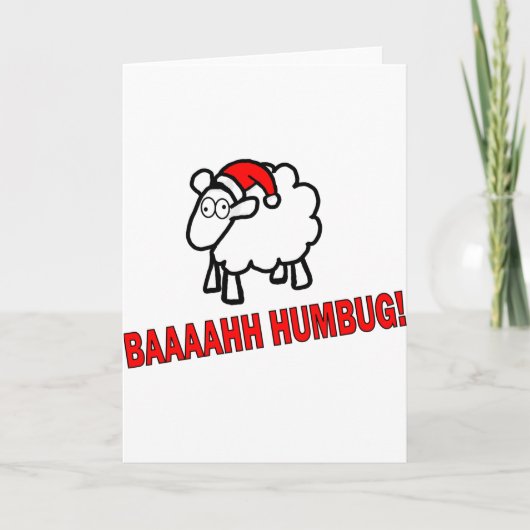 Bah Humbug! Feestdagen Kaart (Voorkant)