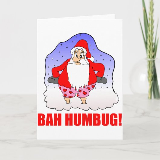 Bah Humbug Feestdagen Kaart (Voorkant)