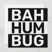Bah humbug feestdagenkaart (Voorkant / Achterkant)
