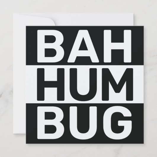 Bah humbug feestdagenkaart (Voorkant)