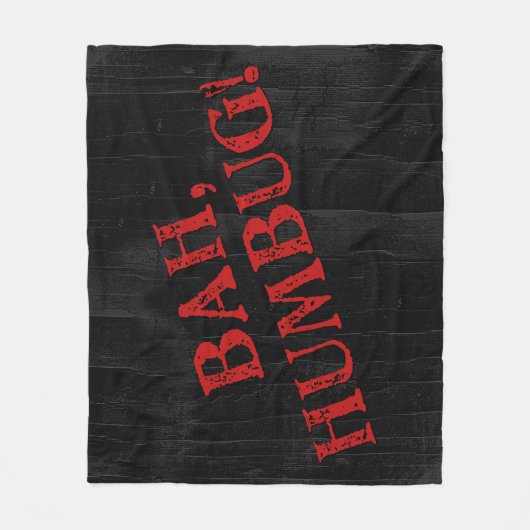 Bah Humbug Fleece Deken (Voorkant)