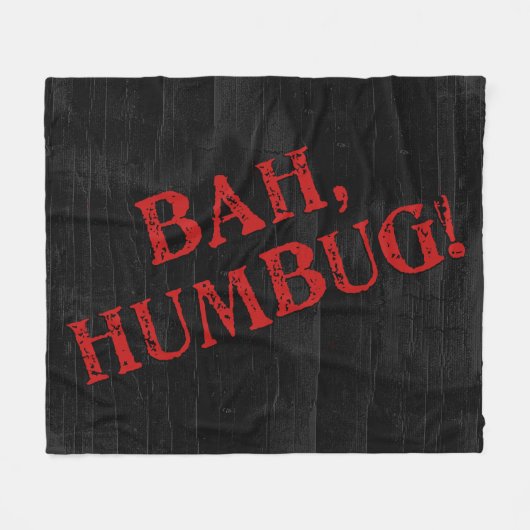 Bah Humbug Fleece Deken (Voorkant (Horizontaal))