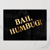 Bah Humbug Folie Feestdagenkaart (Voorkant)