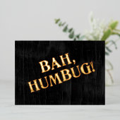 Bah Humbug Folie Feestdagenkaart (Staand Voorkant)