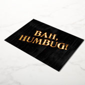 Bah Humbug Folie Feestdagenkaart (Gedraaid)