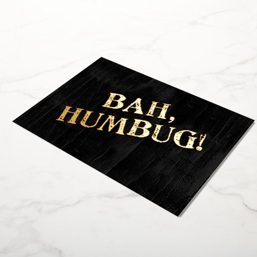 Bah Humbug Folie Feestdagenkaart (Gedraaid)