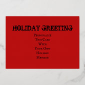 Bah Humbug Folie Feestdagenkaart (Achterkant)