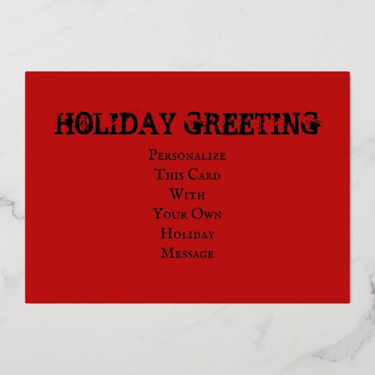 Bah Humbug Folie Feestdagenkaart (Achterkant)