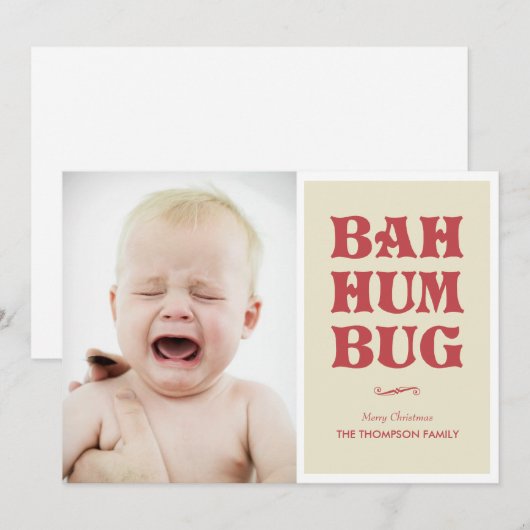 Bah Humbug-fotokaarten Kaart (Voorkant / Achterkant)