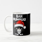 Bah Humbug Funny Bad Cat Christmas Hater Cat Lover Koffiemok (Links)