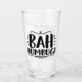 ***BAH HUMBUG FUNNY CHRISTMAS GLASS** GLAS (Achterkant)