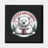 Bah Humbug Funny Christmas Lar Bear Sarcastic Holi Magneet (Voorkant)