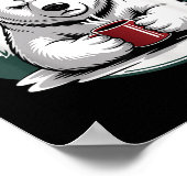 Bah Humbug Funny Christmas Lar Bear Sarcastic Holi Poster (Hoek)