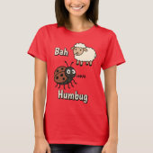 Bah Humbug Funny Cute Cranky Christmas T-shirt (Voorkant)