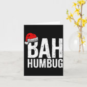 Bah Humbug. Funny Sarcastic Anti Christmas Holiday Kaart (Gele Bloem)
