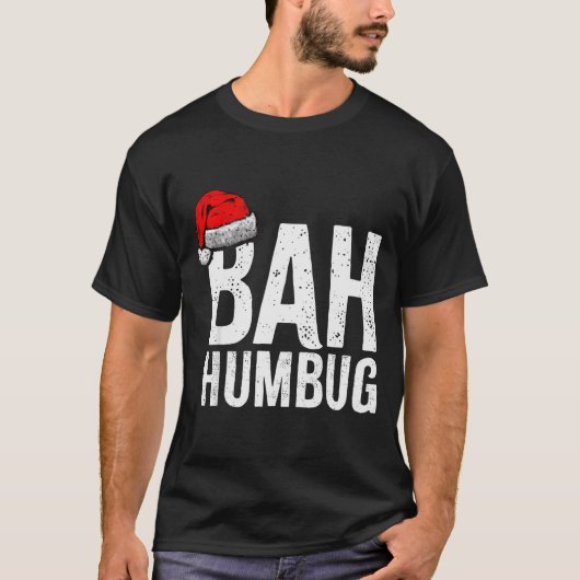Bah Humbug. Funny Sarcastic Anti Christmas Holiday T-shirt (Voorkant)