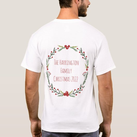 Bah Humbug Funny Sarcastic Scrooge Kerstcitaat T-shirt (Achterkant)