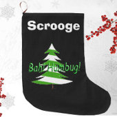 Bah! Humbug! Groen Wit Blauw Grappig Scrooge Grote Kerstsok