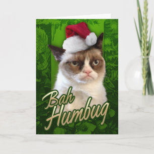 Bah Humbug Grumpy Cat Feestdagen Kaart
