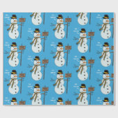Bah Humbug Grumpy Kerstmis Snowman Introvert Cadeaupapier (Vlak)