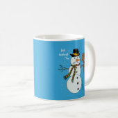 Bah Humbug Grumpy Kerstmis Snowman Introvert Koffiemok (Voorkant rechts)