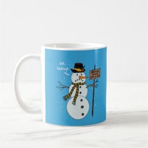 Bah Humbug Grumpy Kerstmis Snowman Introvert Koffiemok