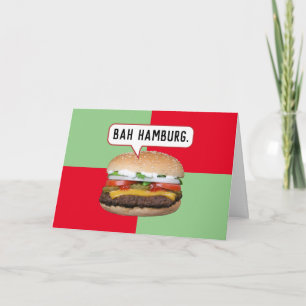 Bah Humbug Hamburger Funny Christmas Kaart