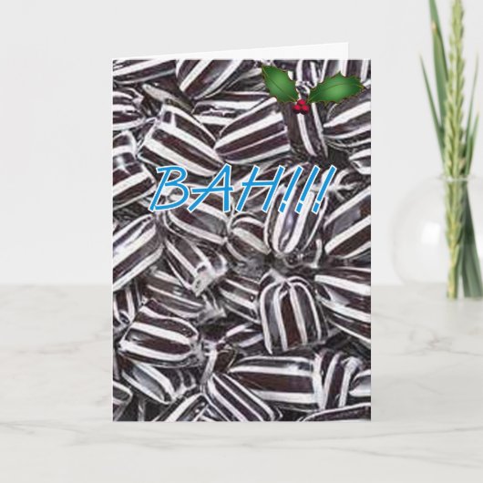 BAH HUMBUG!!! HET WENSKAART VAN KERSTMIS FEESTDAGEN KAART (Voorkant)