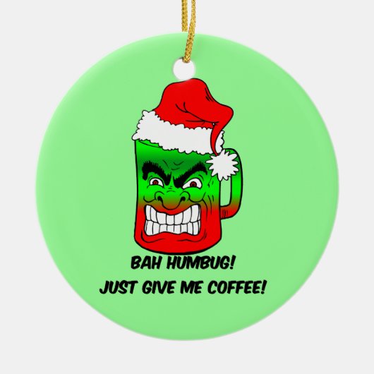Bah humbug! keramisch ornament (Voorkant)