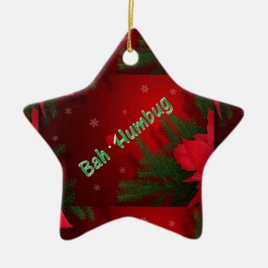 Bah Humbug Keramisch Ornament (Voorkant)