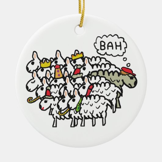 Bah Humbug Keramisch Ornament (Voorkant)