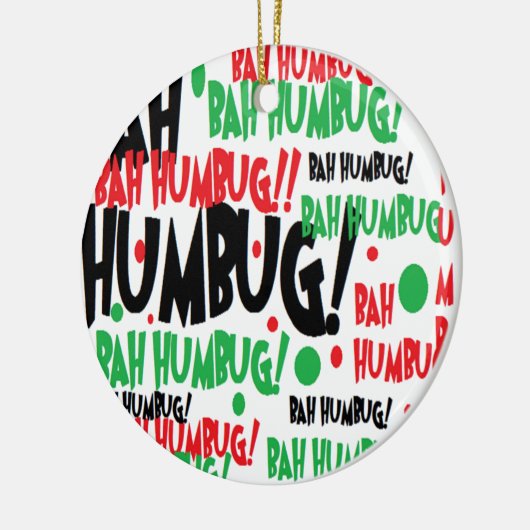 Bah Humbug Keramisch Ornament (Links)