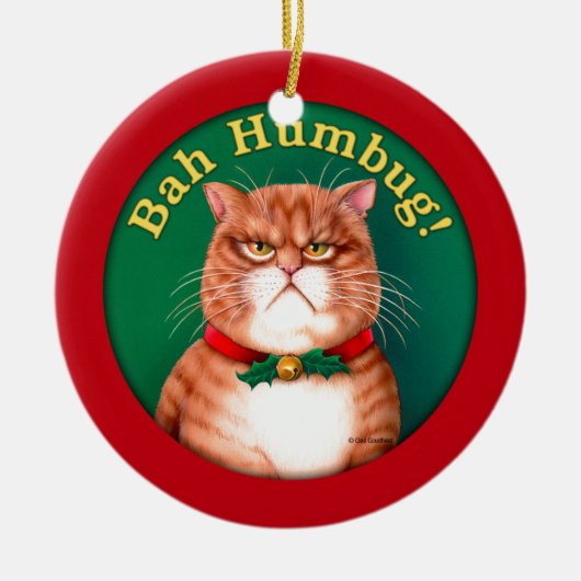 Bah Humbug Keramisch Ornament (Voorkant)