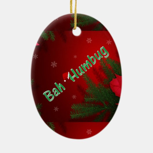 Bah Humbug Keramisch Ornament (Achterkant)