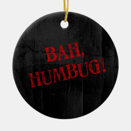 Bah Humbug Keramisch Ornament (Voorkant)